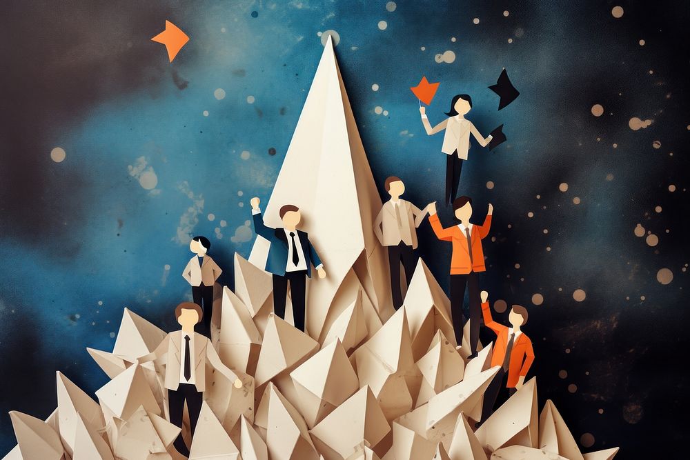 Startup people origami adult paper. AI generated Image by rawpixel.