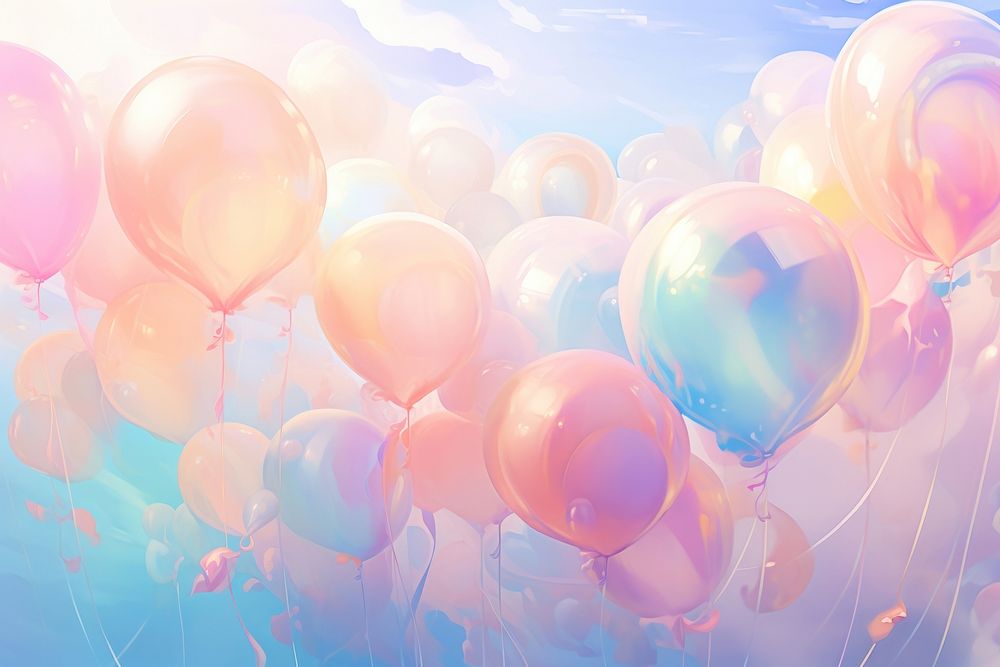 Balloons party celebration anniversary. AI generated Image by rawpixel.