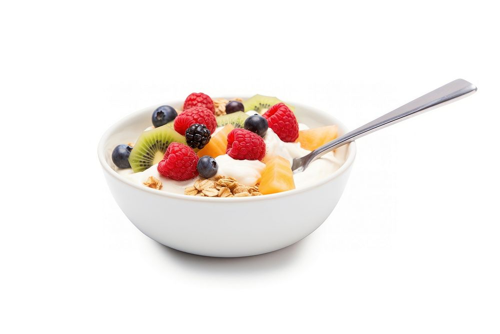 Bowl breakfast spoon food. AI generated Image by rawpixel.