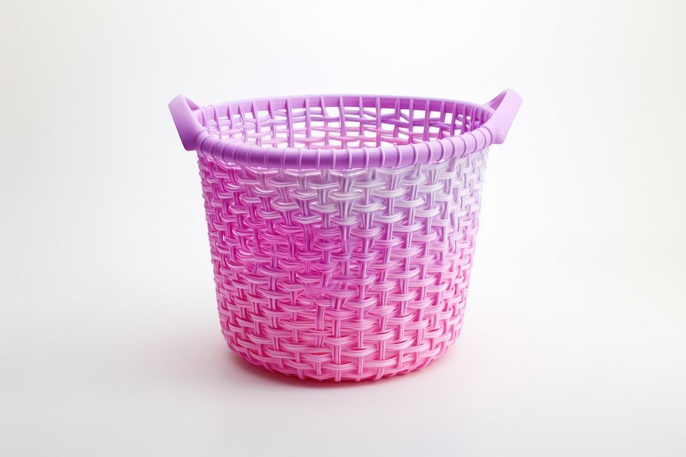 Laundry basket laundry woven white background. AI generated Image by rawpixel.