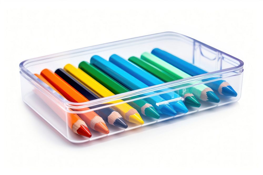Pencil box white background toothbrush container. AI generated Image by rawpixel.