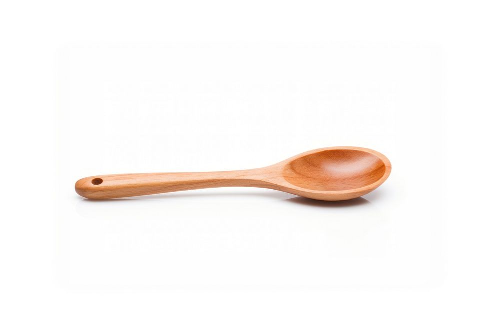 Single wooden spoon ladle white background silverware. AI generated Image by rawpixel.