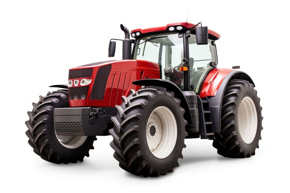 Tracteur tractor vehicle white background. AI generated Image by rawpixel.