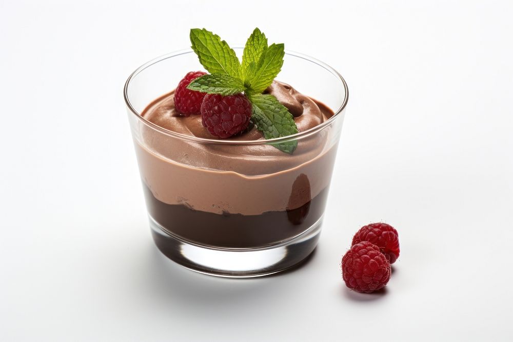 Chocolate dessert mousse glass. AI generated Image by rawpixel.