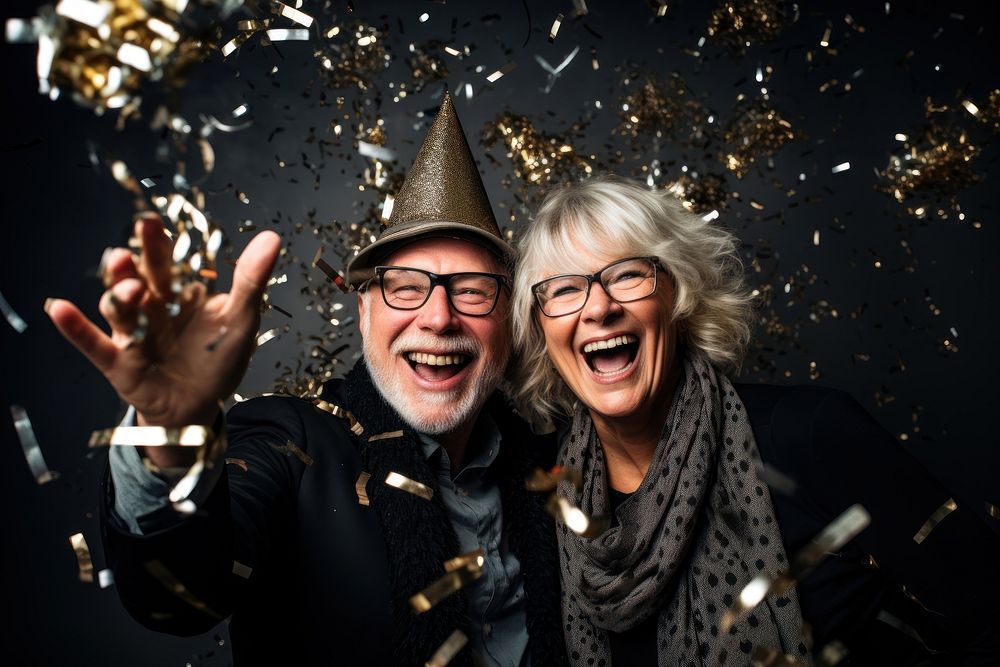 Middle age couple celebration cheerful laughing. AI generated Image by rawpixel.