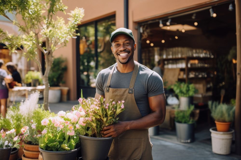 Outdoors plant gardening holding. 