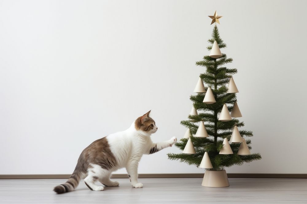 Christmas tree mammal animal. AI generated Image by rawpixel.