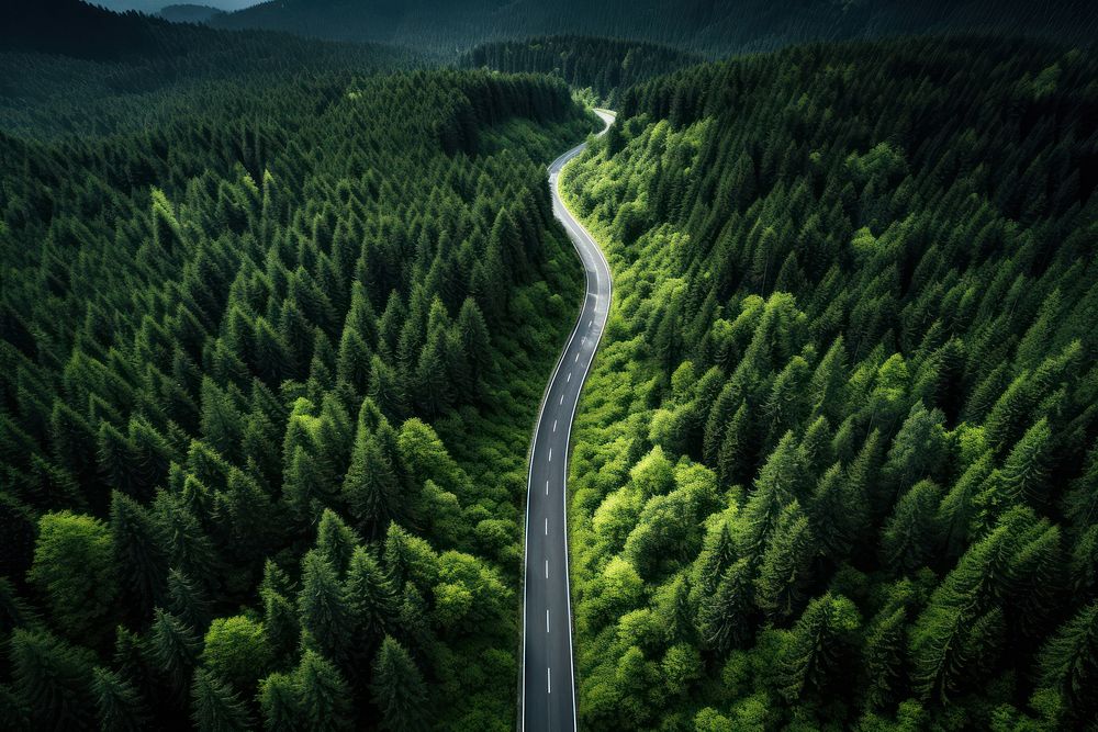 Road forest outdoors woodland. AI generated Image by rawpixel.