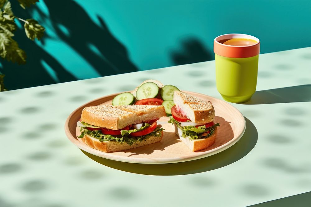 Healthy breakfast sandwich food lunch. AI generated Image by rawpixel.
