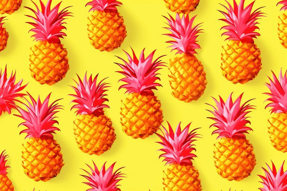 Pineapple backgrounds pattern fruit. AI generated Image by rawpixel.