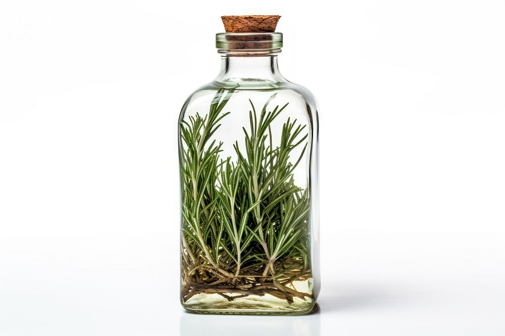 Rosemary bottle plant herbs. AI generated Image by rawpixel.