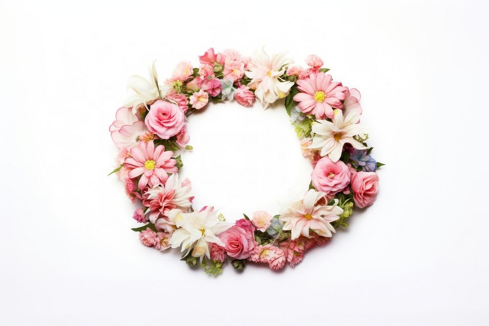 Flower wreath petal plant rose. AI generated Image by rawpixel.