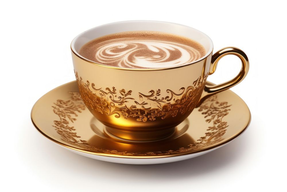 Hot chocolate cup saucer coffee. AI generated Image by rawpixel.