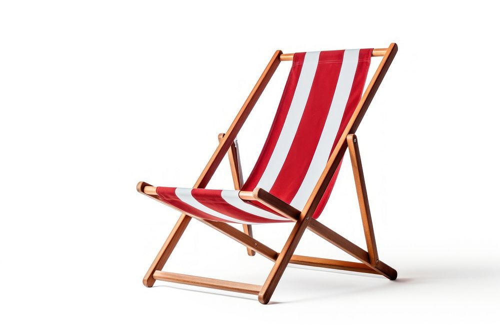 Beach chair furniture red. AI generated Image by rawpixel.