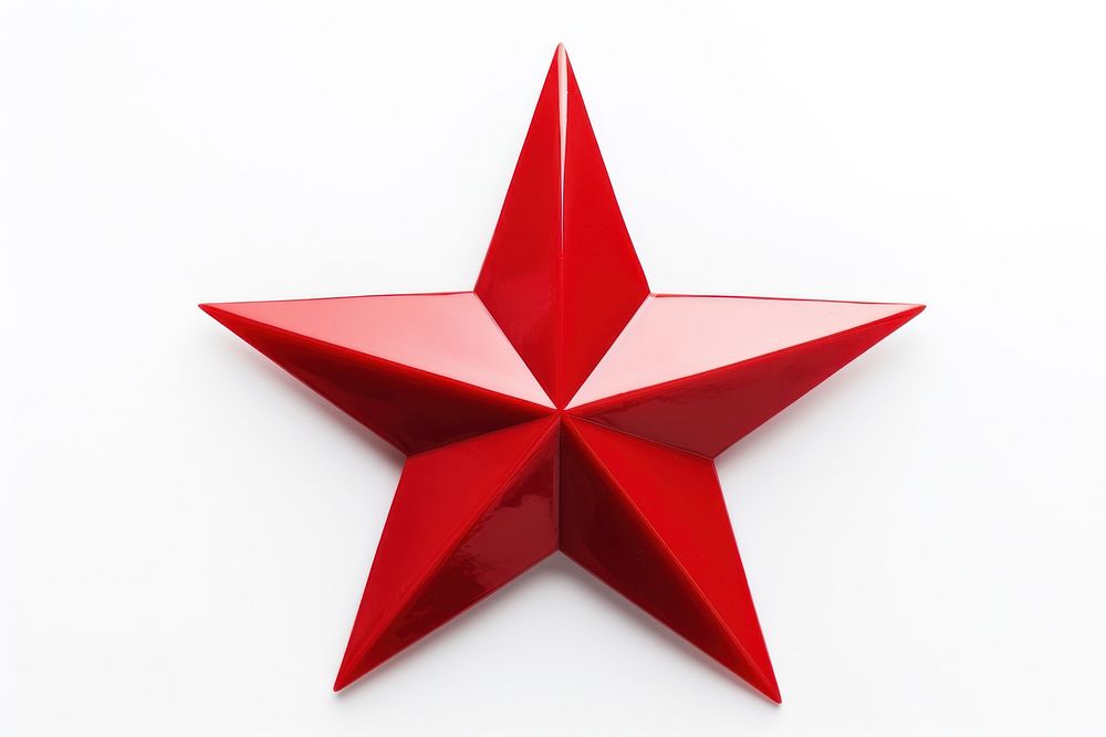 Star symbol red white background. AI generated Image by rawpixel.