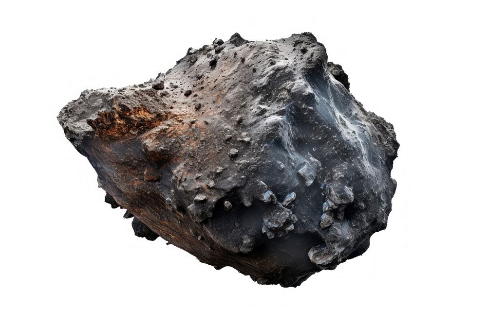 Space mineral rock white background. AI generated Image by rawpixel.