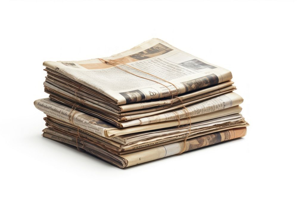 Newspaper old white background publication. AI generated Image by rawpixel.