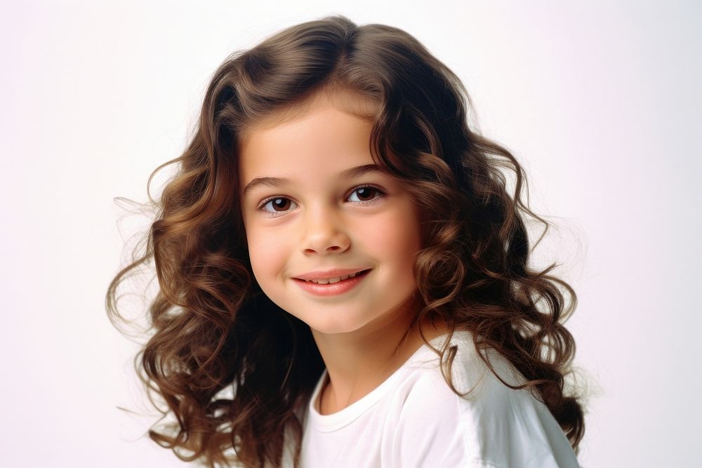 Young girl portrait smiling child. 