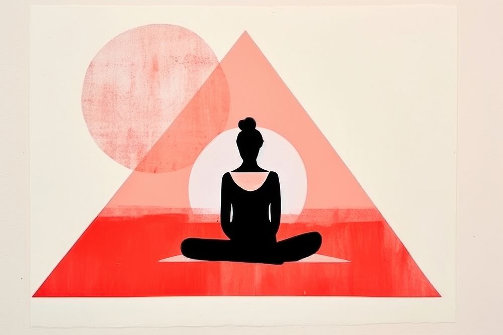 Yoga adult art spirituality. AI generated Image by rawpixel.