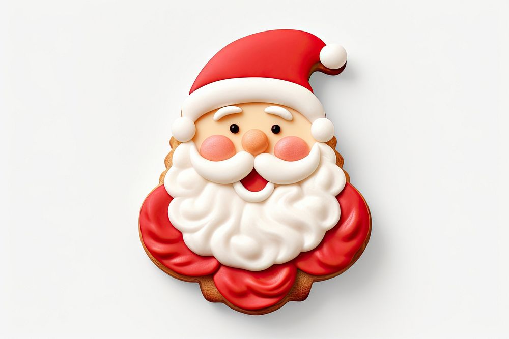 Santa Claus sugar cookie snowman dessert food. AI generated Image by rawpixel.