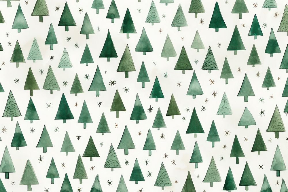 Christmas trees pattern backgrounds line christmas tree. AI generated Image by rawpixel.