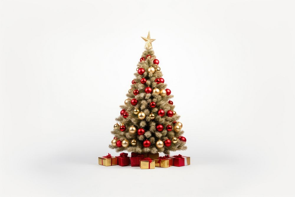 Christmas tree plant gold. AI generated Image by rawpixel.