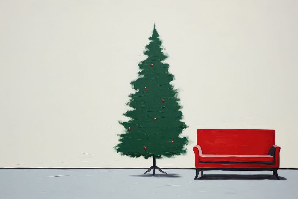 Christmas interior furniture plant tree. AI generated Image by rawpixel.