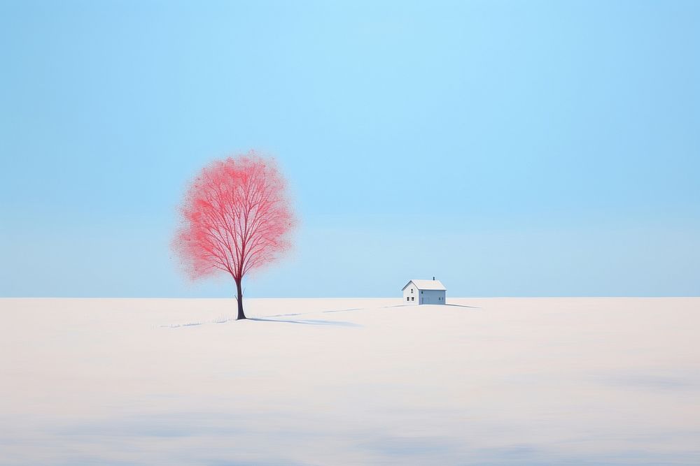 Christmas landscape outdoors horizon. AI generated Image by rawpixel.