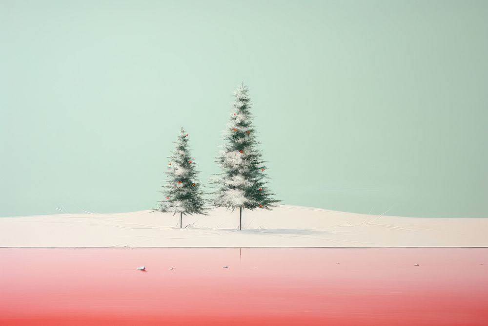 Christmas plant tree land. AI generated Image by rawpixel.