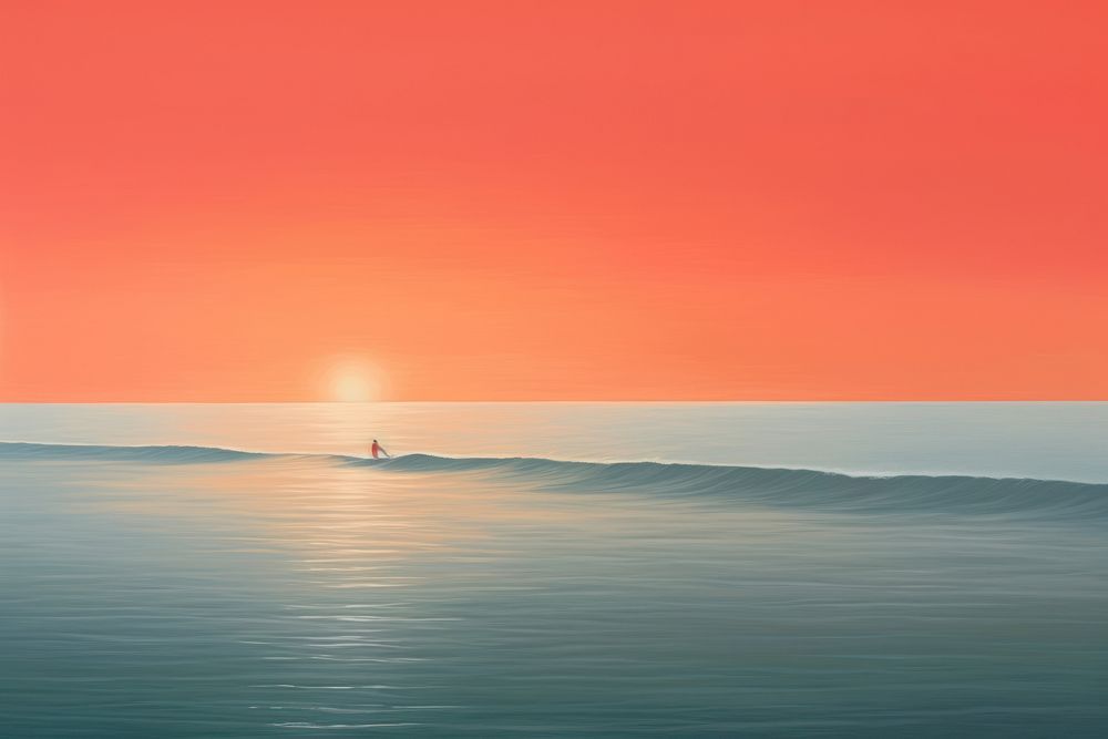 Landscape sea outdoors horizon. AI generated Image by rawpixel.