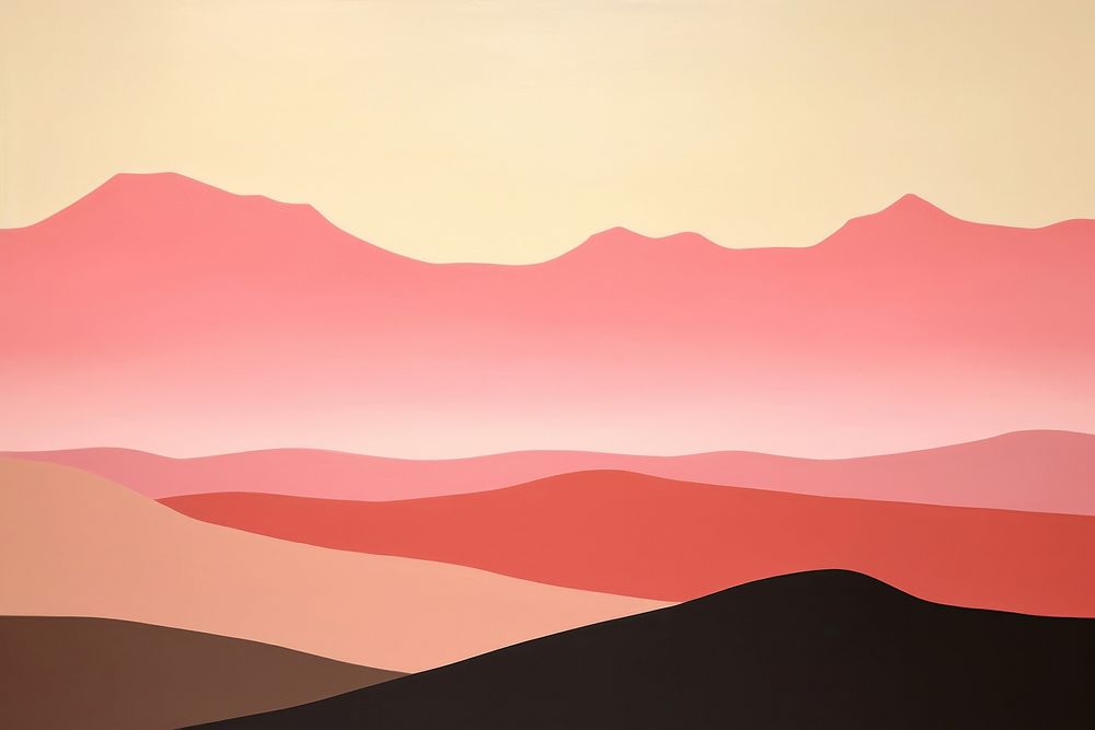Vintage landscape outdoors nature desert. AI generated Image by rawpixel.