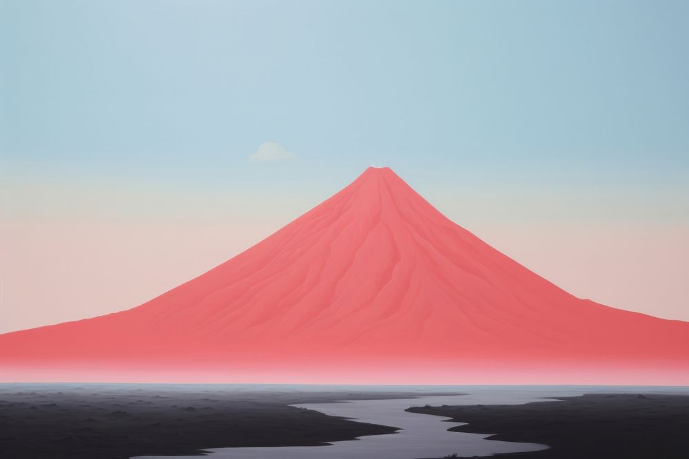 Volcano landscape outdoors nature. AI generated Image by rawpixel.