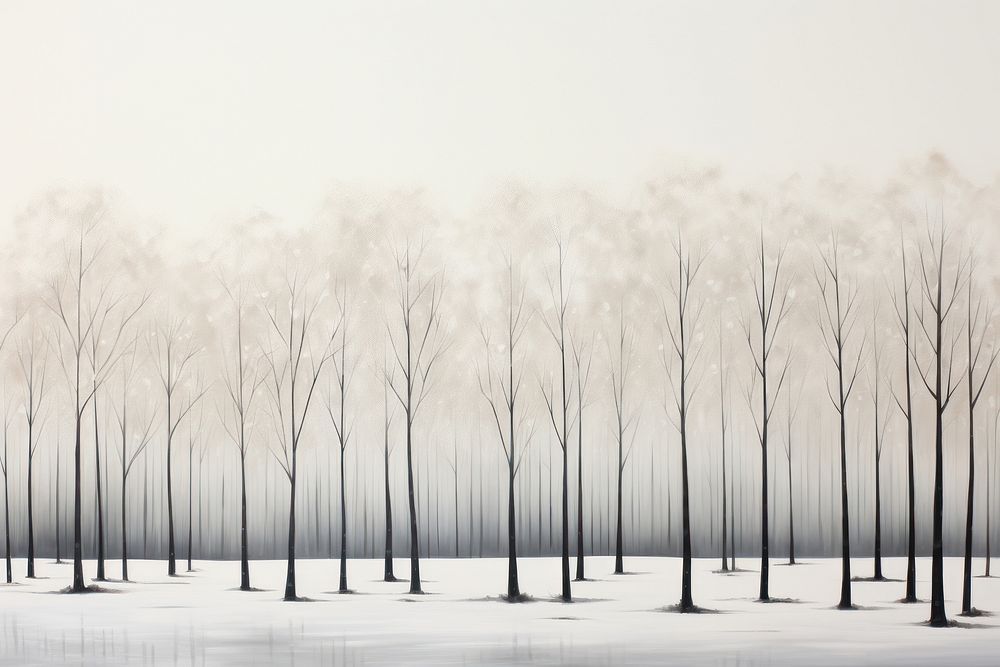 Winter forest landscape outdoors nature. AI generated Image by rawpixel.