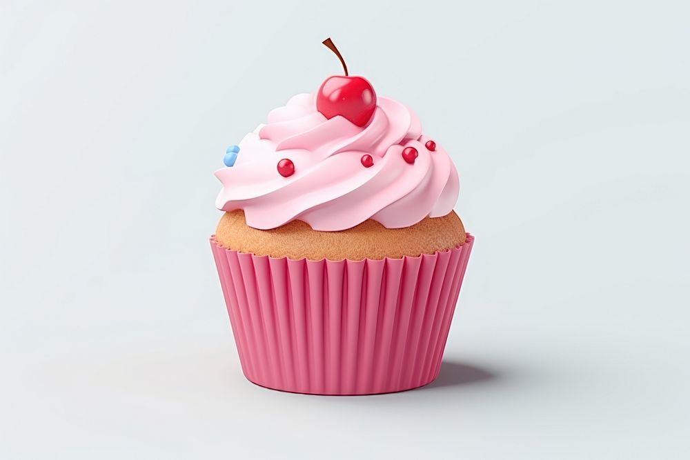 Cup cake cupcake dessert cream. AI generated Image by rawpixel.