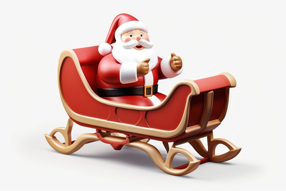 Santa Claus sleigh toy representation santa claus. AI generated Image by rawpixel.