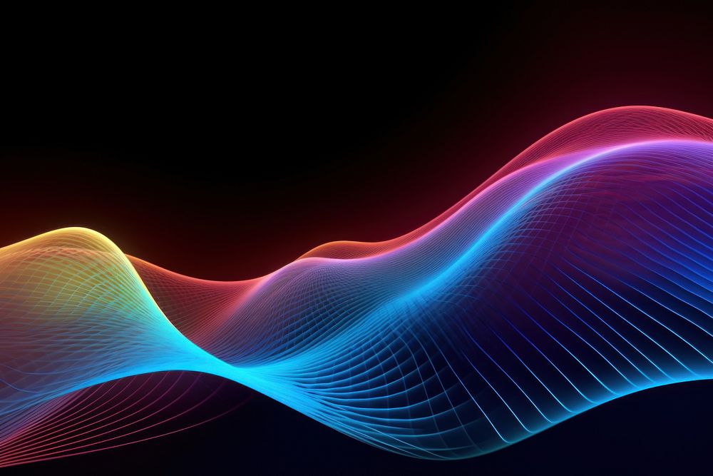 Multi colored sine waves pattern light backgrounds. AI generated Image by rawpixel.