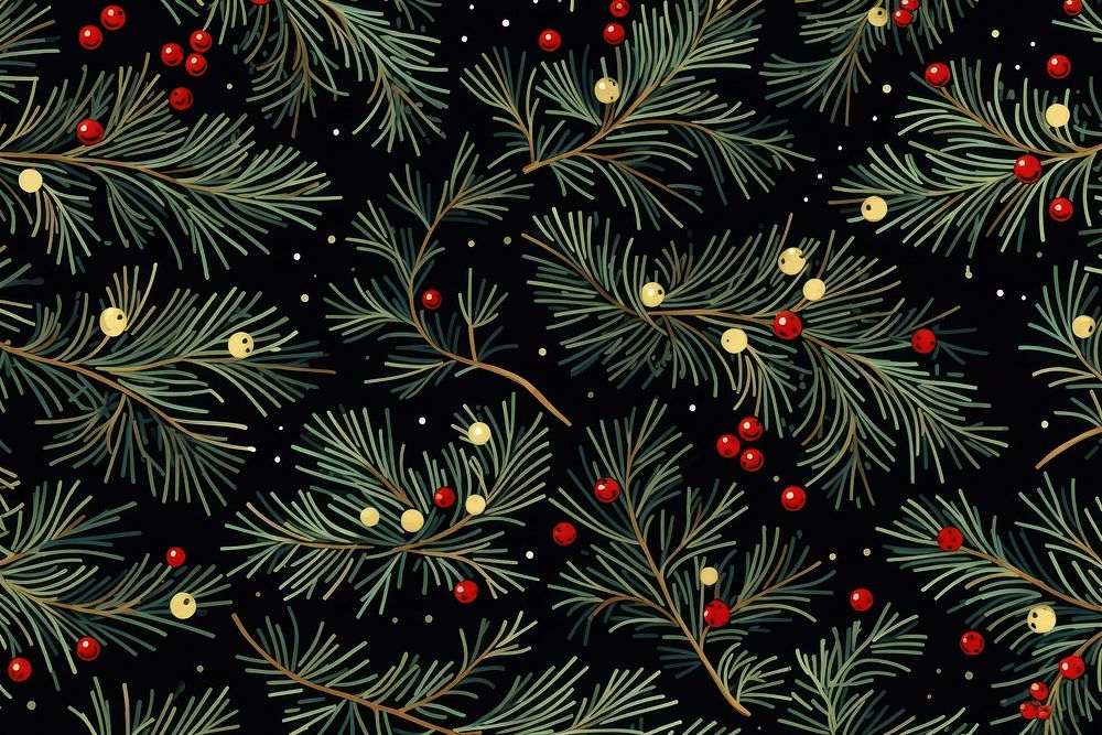 Christmas christmas pattern branch. AI generated Image by rawpixel.
