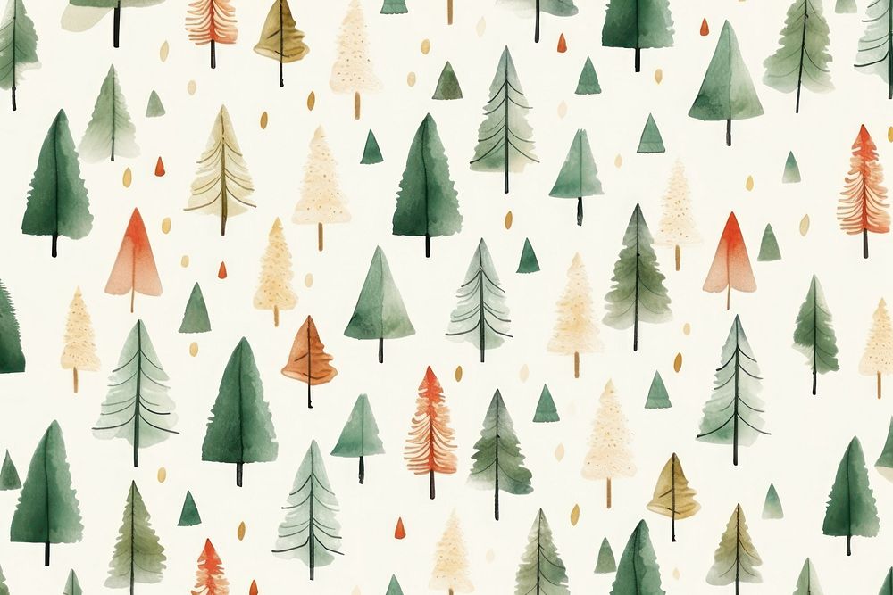 Christmas tree pattern plant fir. AI generated Image by rawpixel.