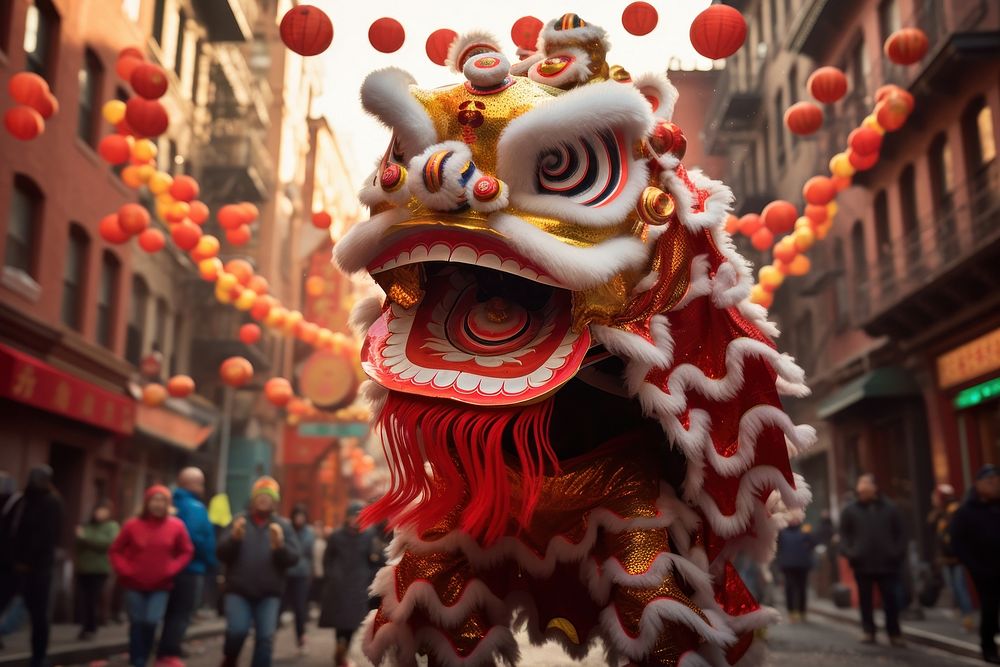 Dragon dance chinese festival dragon adult. AI generated Image by rawpixel.