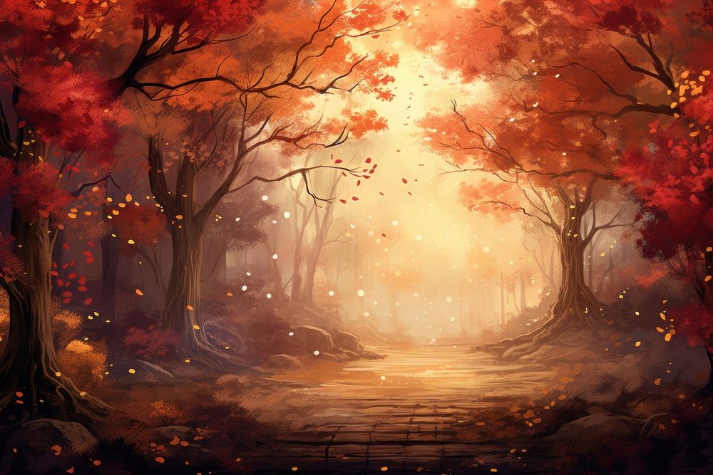 Wallpaper outdoors autumn nature. AI generated Image by rawpixel.