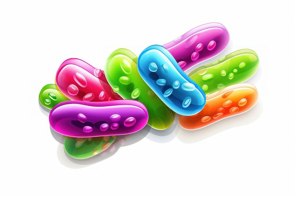 Bacteria pill confectionery creativity. AI generated Image by rawpixel.