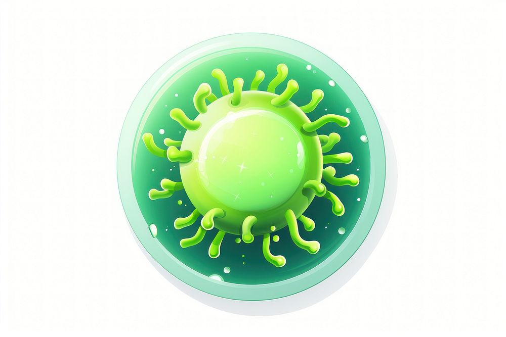 Bacteria green magnification microbiology. AI generated Image by rawpixel.