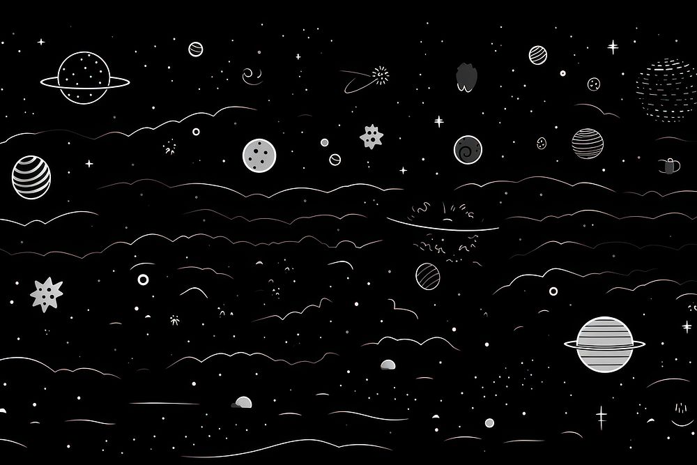 Universe backgrounds black tranquility. AI generated Image by rawpixel.
