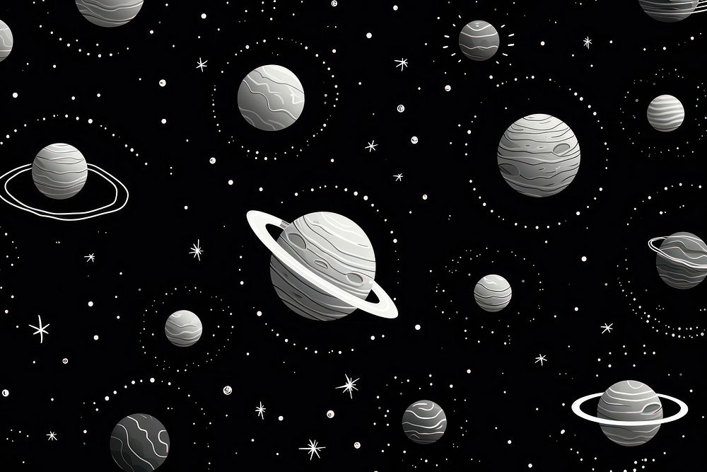 Cute solar system backgrounds astronomy planet. AI generated Image by rawpixel.