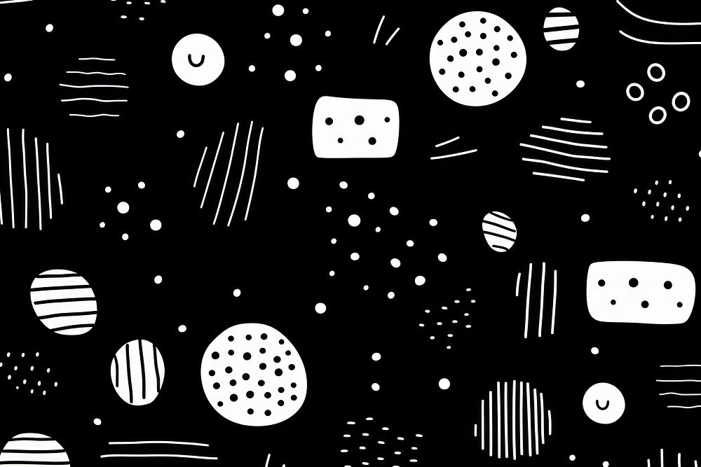 Memphis backgrounds pattern black. AI generated Image by rawpixel.