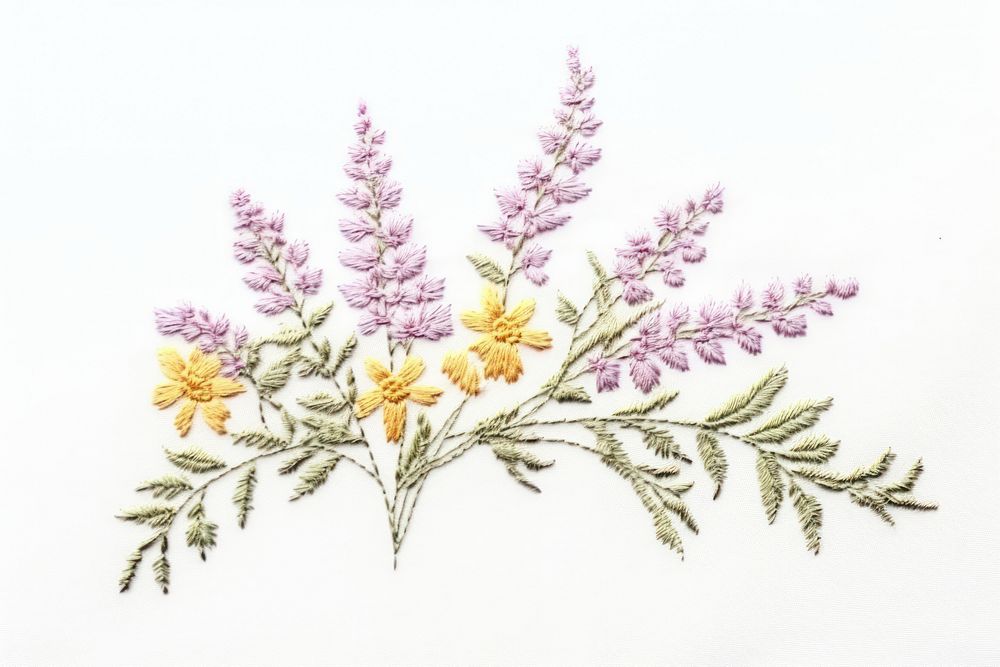 Flower embroidery pattern creativity. AI generated Image by rawpixel.