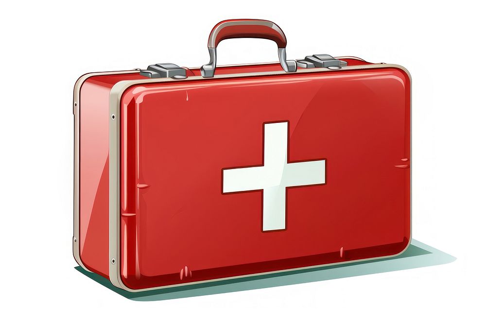 First aid kit luggage suitcase baggage. AI generated Image by rawpixel.