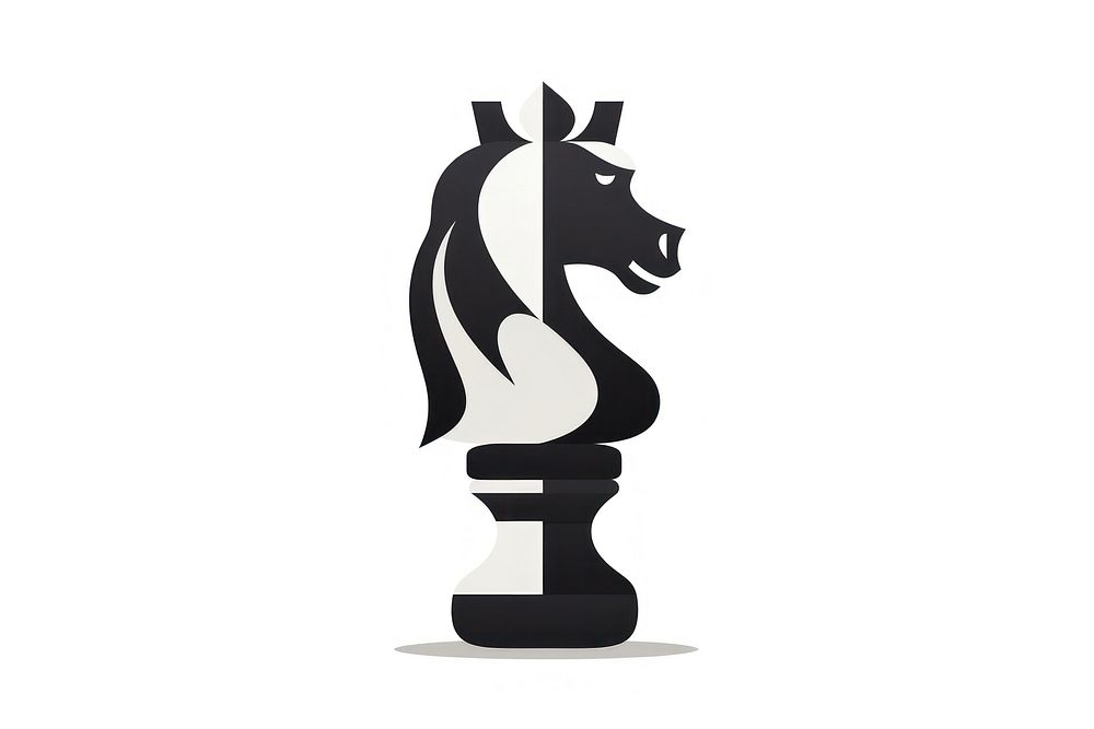 Chess knight icon white background representation. AI generated Image by rawpixel.