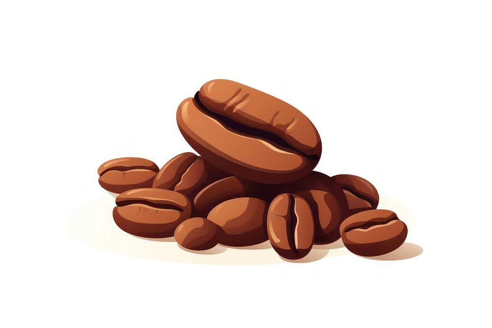 Coffee bean food pill white background. AI generated Image by rawpixel.