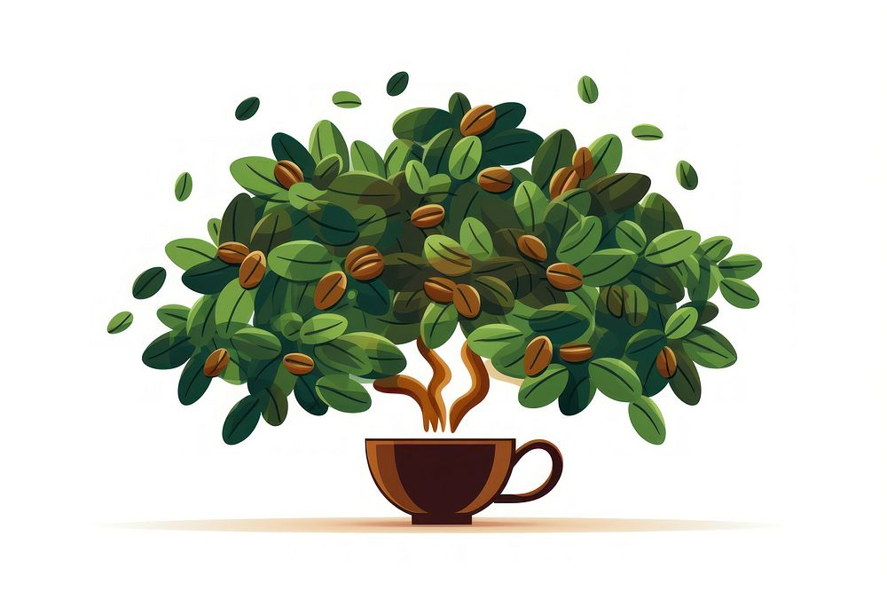 Coffee tree plant houseplant vegetation. AI generated Image by rawpixel.